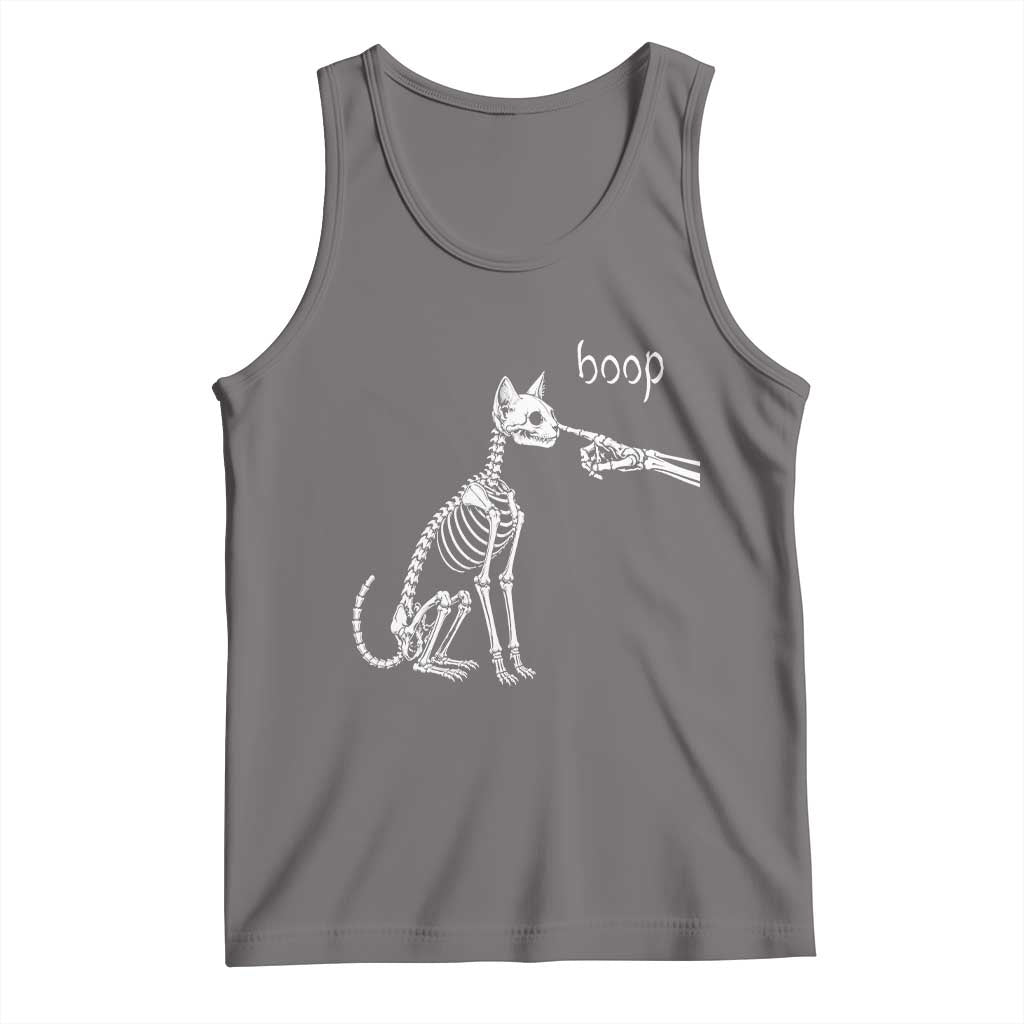 Boop Funny Cat Skeleton Hand Halloween Pet Graphic Tank Top