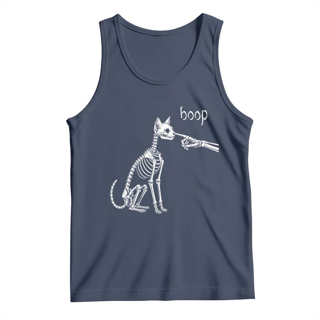 Boop Funny Cat Skeleton Hand Halloween Pet Graphic Tank Top