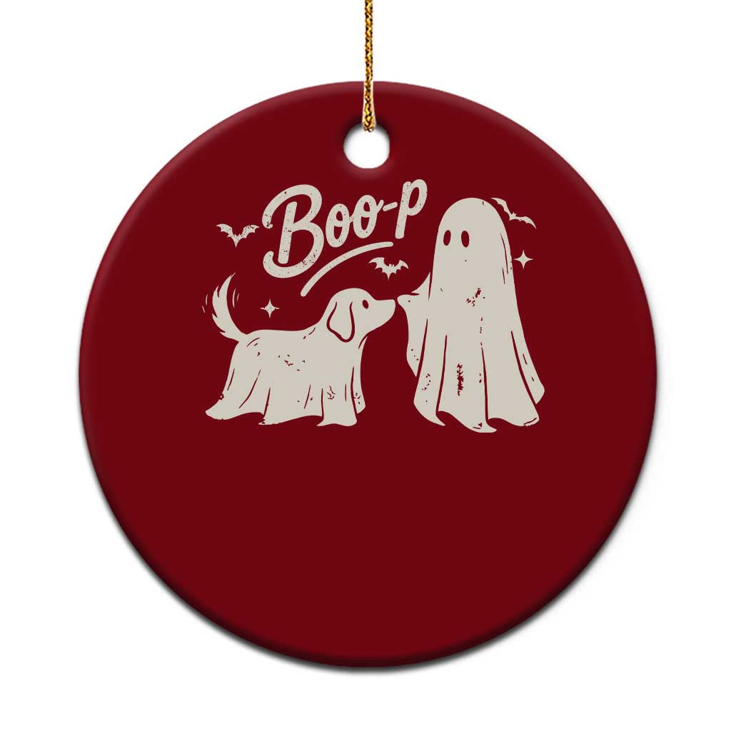 Funny Boo Boop Dog Ghost Halloween Ceramic Ornament Dog Lovers Gifts