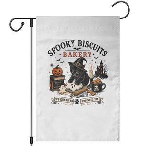 Funny Spooky Biscuits Bakery Cat Halloween Garden Flag We Knead Em You Need Em Pastry Kitten Lover