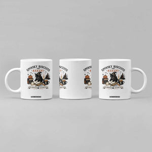 Funny Spooky Biscuits Bakery Cat Halloween Coffee Mug We Knead Em You Need Em Pastry Kitten Lover