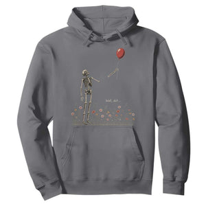 Well Shit Skeleton Lost Balloon Floral Funny Gothic Halloween Hoodie