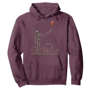 Well Shit Skeleton Lost Balloon Floral Funny Gothic Halloween Hoodie