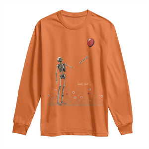 Well Shit Skeleton Lost Balloon Floral Funny Gothic Halloween Long Sleeve Shirt
