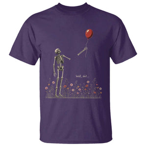 Well Shit Skeleton Lost Balloon Floral Funny Gothic Halloween T Shirt