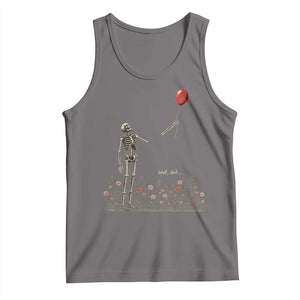 Well Shit Skeleton Lost Balloon Floral Funny Gothic Halloween Tank Top