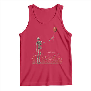 Well Shit Skeleton Lost Balloon Floral Funny Gothic Halloween Tank Top