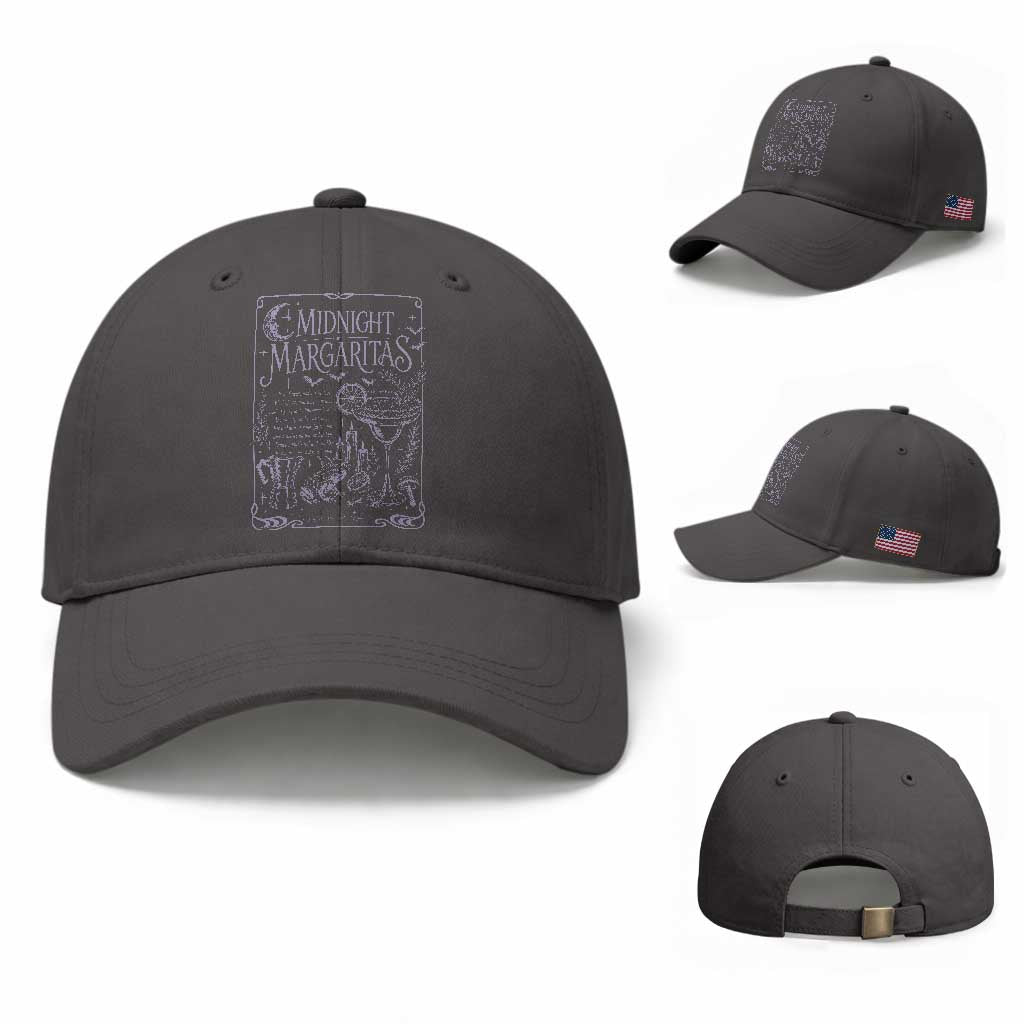 Midnight Margaritas Witch Halloween Cocktail Baseball Cap Funny Magic Tequila Lover