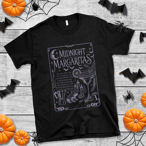 Midnight Margaritas Witch Halloween Cocktail T Shirt Funny Magic Tequila Lover