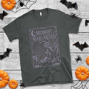 Midnight Margaritas Witch Halloween Cocktail T Shirt Funny Magic Tequila Lover