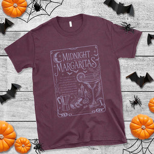 Midnight Margaritas Witch Halloween Cocktail T Shirt Funny Magic Tequila Lover