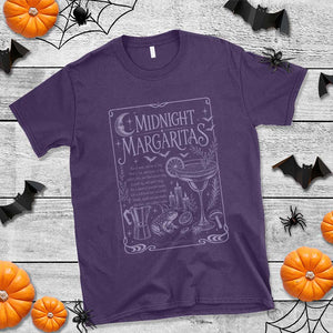 Midnight Margaritas Witch Halloween Cocktail T Shirt Funny Magic Tequila Lover