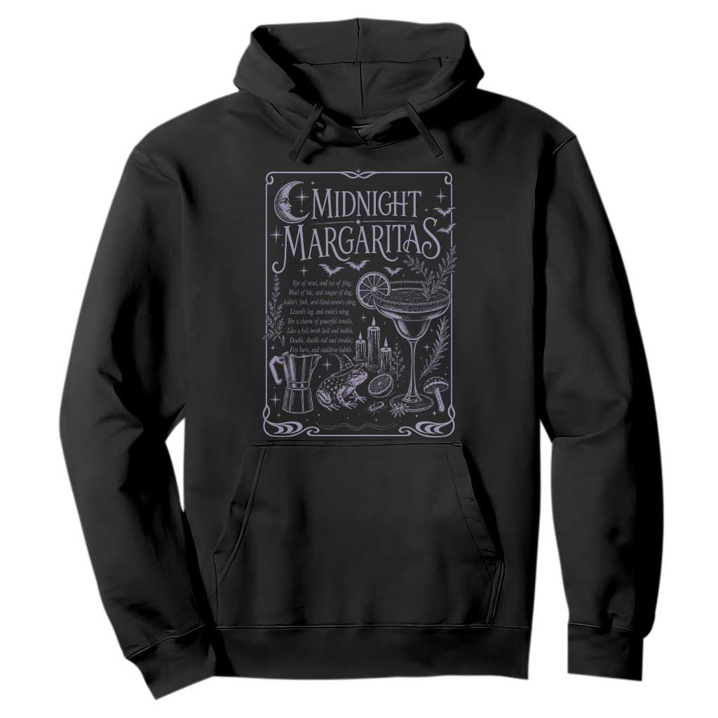 Midnight Margaritas Witch Halloween Cocktail Hoodie Funny Magic Tequila Lover