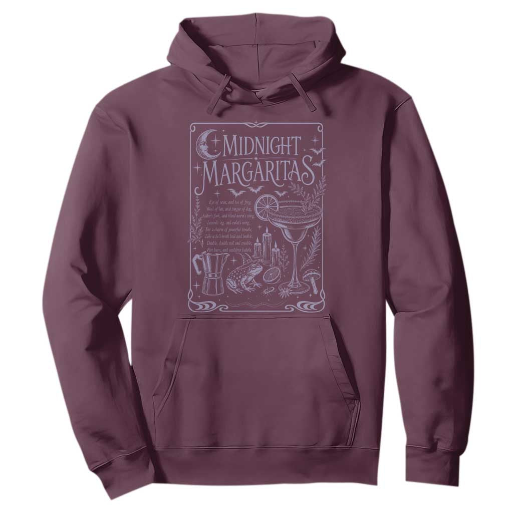 Midnight Margaritas Witch Halloween Cocktail Hoodie Funny Magic Tequila Lover