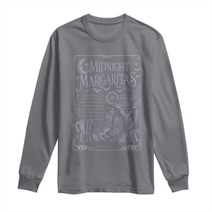 Midnight Margaritas Witch Halloween Cocktail Long Sleeve Shirt Funny Magic Tequila Lover