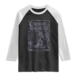 Midnight Margaritas Witch Halloween Cocktail Raglan Shirt Funny Magic Tequila Lover