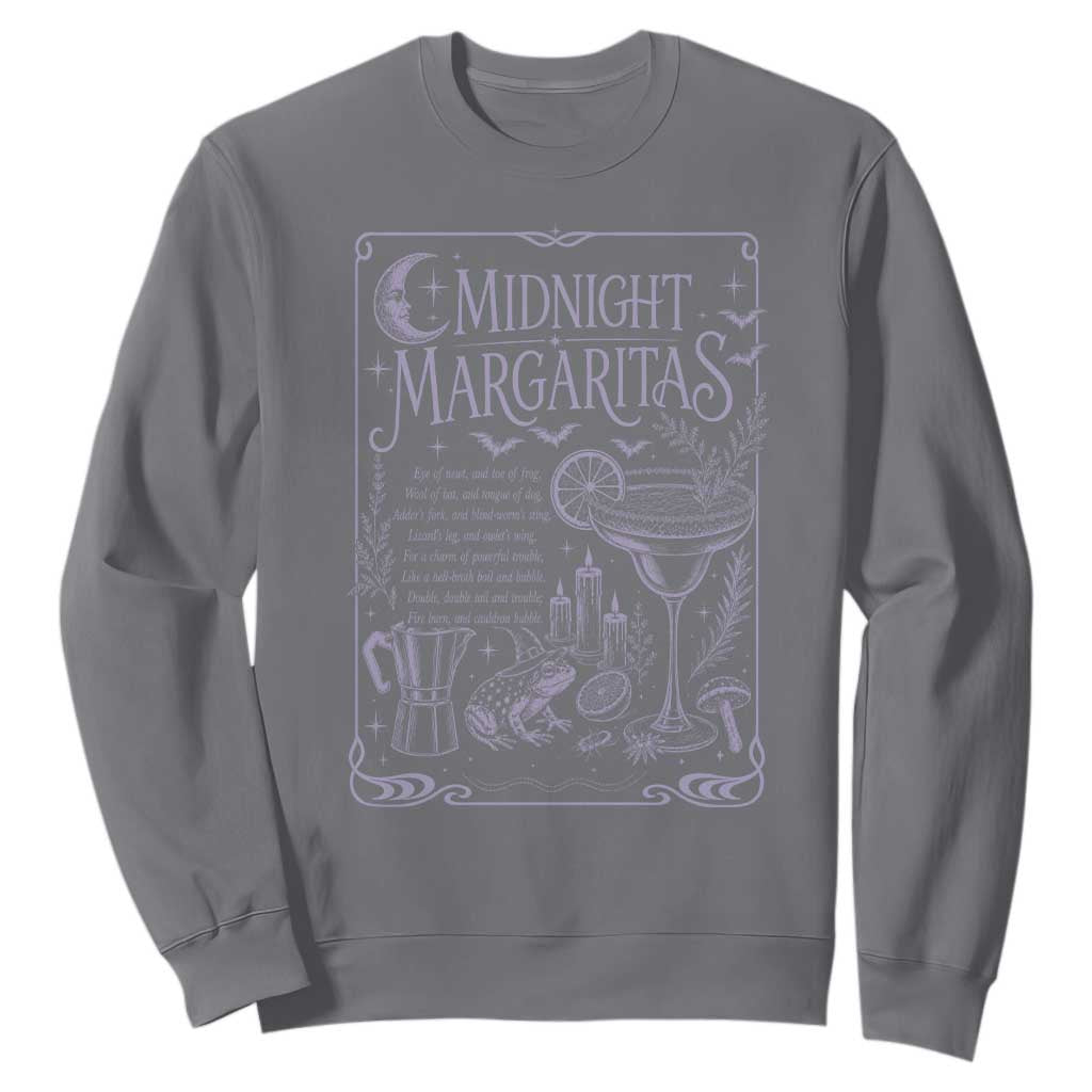 Midnight Margaritas Witch Halloween Cocktail Sweatshirt Funny Magic Tequila Lover