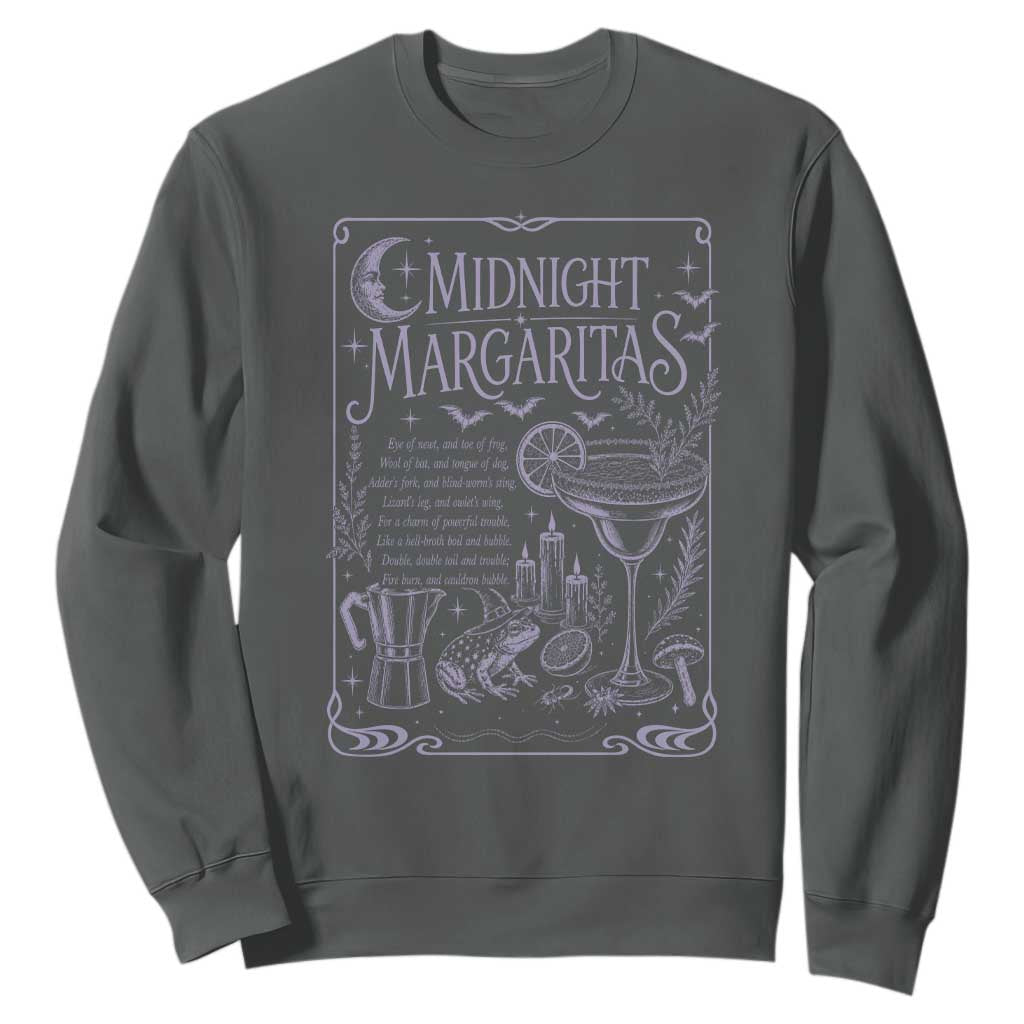 Midnight Margaritas Witch Halloween Cocktail Sweatshirt Funny Magic Tequila Lover