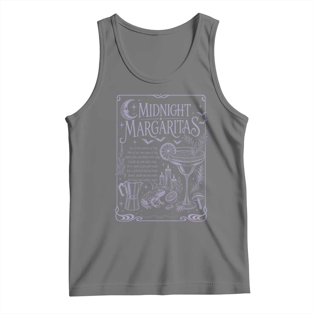 Midnight Margaritas Witch Halloween Cocktail Tank Top Funny Magic Tequila Lover