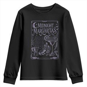 Midnight Margaritas Witch Halloween Cocktail Youth Sweatshirt Funny Magic Tequila Lover