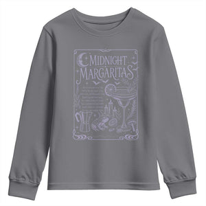 Midnight Margaritas Witch Halloween Cocktail Youth Sweatshirt Funny Magic Tequila Lover