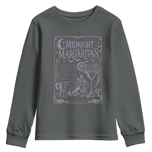 Midnight Margaritas Witch Halloween Cocktail Youth Sweatshirt Funny Magic Tequila Lover
