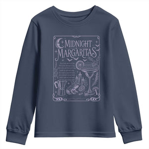 Midnight Margaritas Witch Halloween Cocktail Youth Sweatshirt Funny Magic Tequila Lover