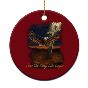 Soar On Wings Like Eagles Christian Faith Ceramic Ornament Isaiah 40:31 Bible Verse TS11 1pc Red Print Your Wear