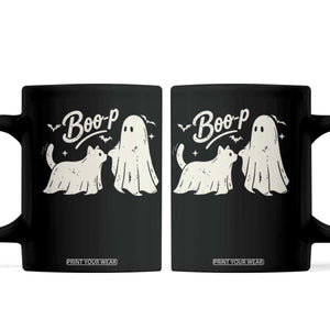 Funny Boo Boop Cat Ghost Halloween Coffee Mug Cat Lovers Gifts