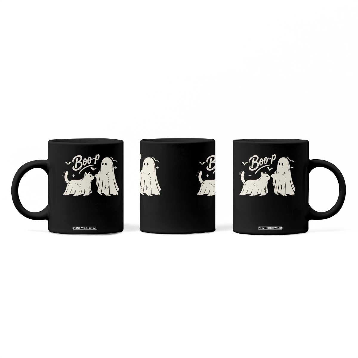 Funny Boo Boop Cat Ghost Halloween Coffee Mug Cat Lovers Gifts