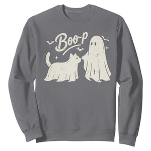 Funny Boo Boop Cat Ghost Halloween Sweatshirt Cat Lovers Gifts