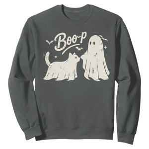 Funny Boo Boop Cat Ghost Halloween Sweatshirt Cat Lovers Gifts