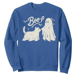 Funny Boo Boop Cat Ghost Halloween Sweatshirt Cat Lovers Gifts