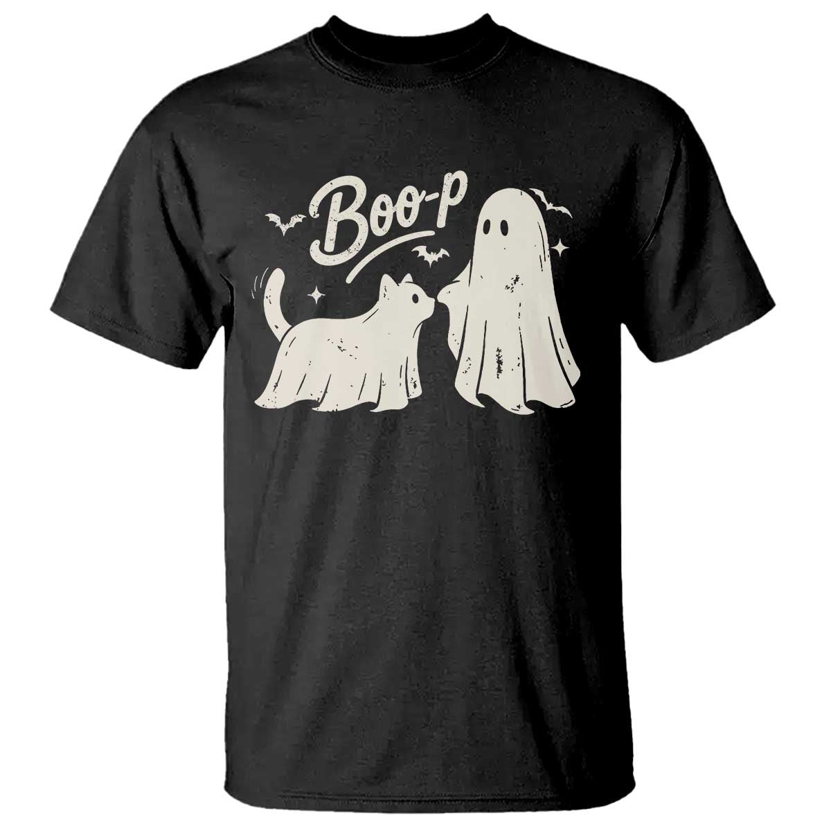 Funny Boo Boop Cat Ghost Halloween T Shirt Cat Lovers Gifts