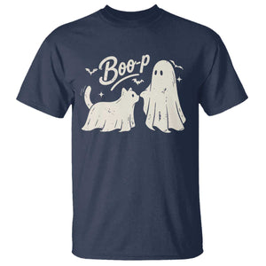 Funny Boo Boop Cat Ghost Halloween T Shirt Cat Lovers Gifts