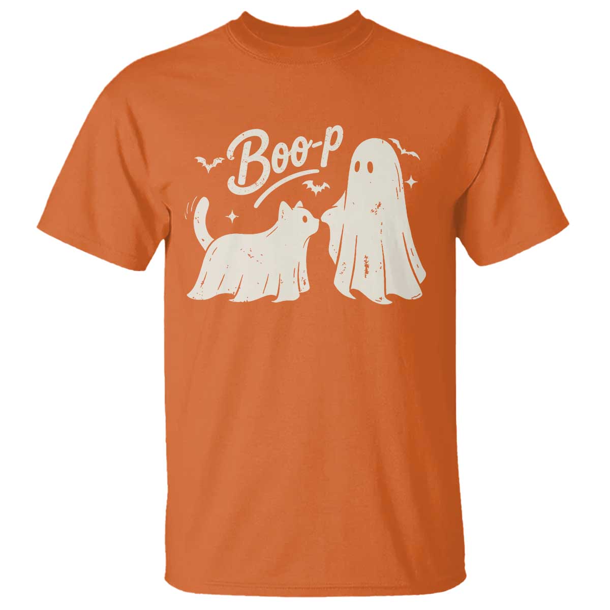 Funny Boo Boop Cat Ghost Halloween T Shirt Cat Lovers Gifts