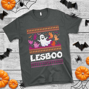 Funny Halloween Lesbian T Shirt Lesboo Ghost Bat LGBT Graveyard TS11 Dark Heather Print Your Wear