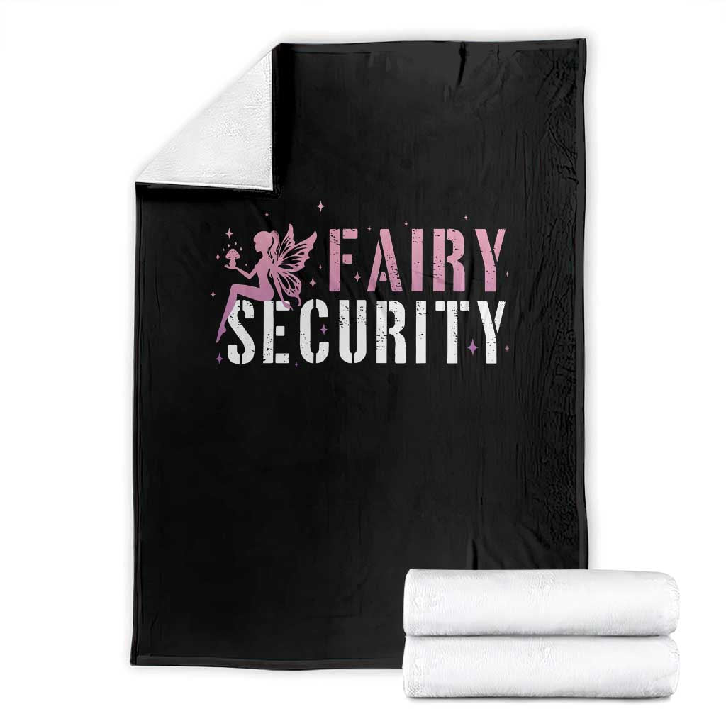 Halloween Dad Mom Throw Blanket Fairy Security Vintage Fairy Girl Mushroom Star TS11 Black Print Your Wear