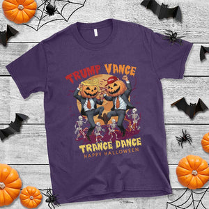 Funny Trump Vance Halloween T Shirt Trump Vance Trance Dance Pumpkin Skeleton Dancing Moon TS11 Purple Print Your Wear