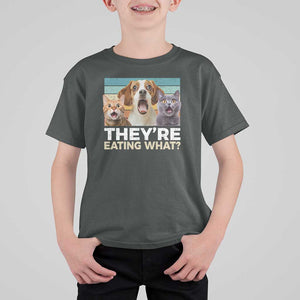 Funny Trump Pets T Shirt For Kid They're Eating What Cats And Dogs Presidential Election TS11 Dark Heather Print Your Wear