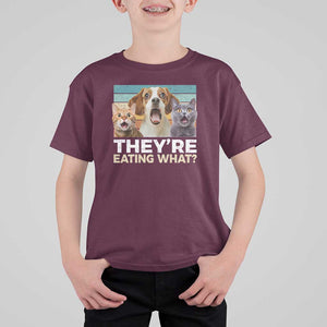 Funny Trump Pets T Shirt For Kid They're Eating What Cats And Dogs Presidential Election TS11 Maroon Print Your Wear