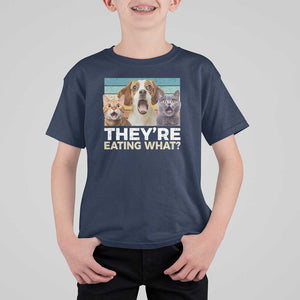 Funny Trump Pets T Shirt For Kid They're Eating What Cats And Dogs Presidential Election TS11 Navy Print Your Wear