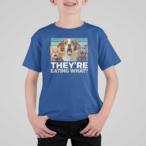 Funny Trump Pets T Shirt For Kid They're Eating What Cats And Dogs Presidential Election TS11 Royal Blue Print Your Wear