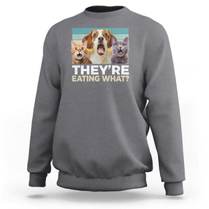 Funny Trump Pets Sweatshirt They're Eating What Cats And Dogs Presidential Election TS11 Charcoal Print Your Wear