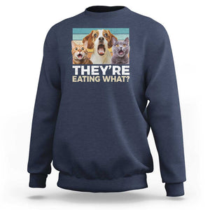 Funny Trump Pets Sweatshirt They're Eating What Cats And Dogs Presidential Election TS11 Navy Print Your Wear