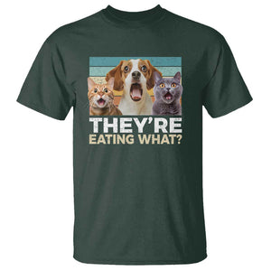 Funny Trump Pets T Shirt They're Eating What Cats And Dogs Presidential Election TS11 Dark Forest Green Print Your Wear