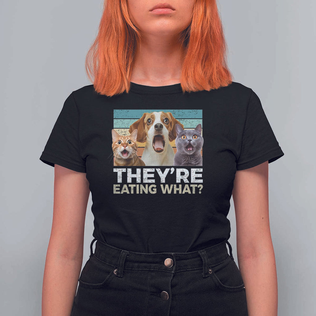 Funny Trump Pets T Shirt For Women They're Eating What Cats And Dogs Presidential Election TS11 Black Print Your Wear