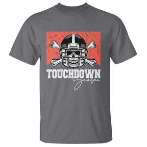 Funny American Football T Shirt Touchdown Season Cowboy Skull Football Player Helmet TS11 Charcoal Print Your Wear