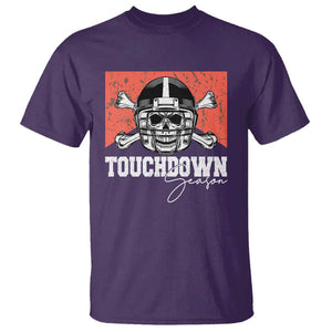 Funny American Football T Shirt Touchdown Season Cowboy Skull Football Player Helmet TS11 Purple Print Your Wear