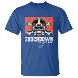 Funny American Football T Shirt Touchdown Season Cowboy Skull Football Player Helmet TS11 Royal Blue Print Your Wear